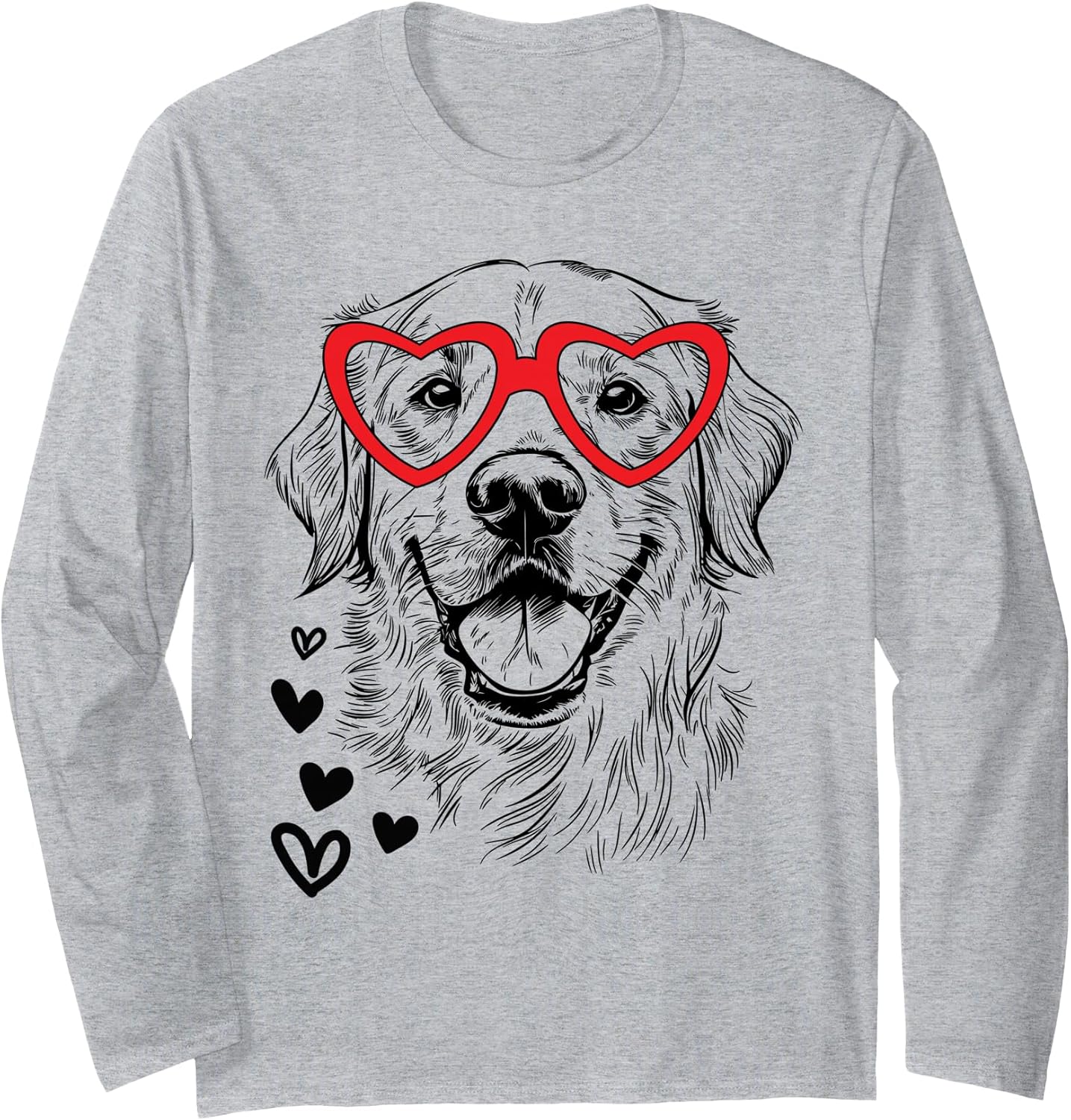 Golden Retriever Valentine's Day for Dog Pet Lover Men Women Long Sleeve T-Shirt