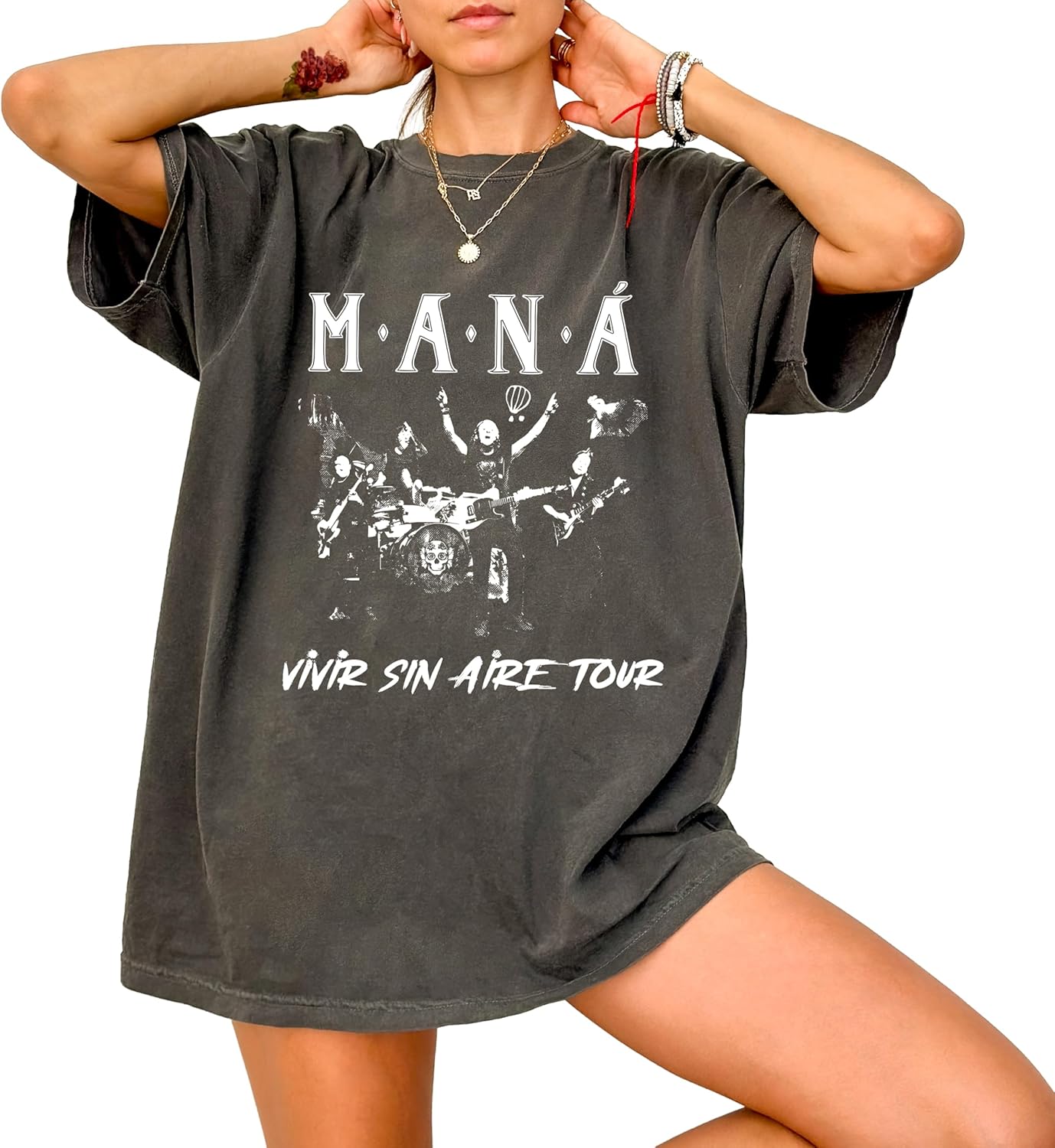 Latin Rock Tour Graphic T Shirt for Women, Vintage Concert Style Tee, Music Fan Shirt, Comfort Colors Cotton Band-Inspired Tour Tee Multicolor