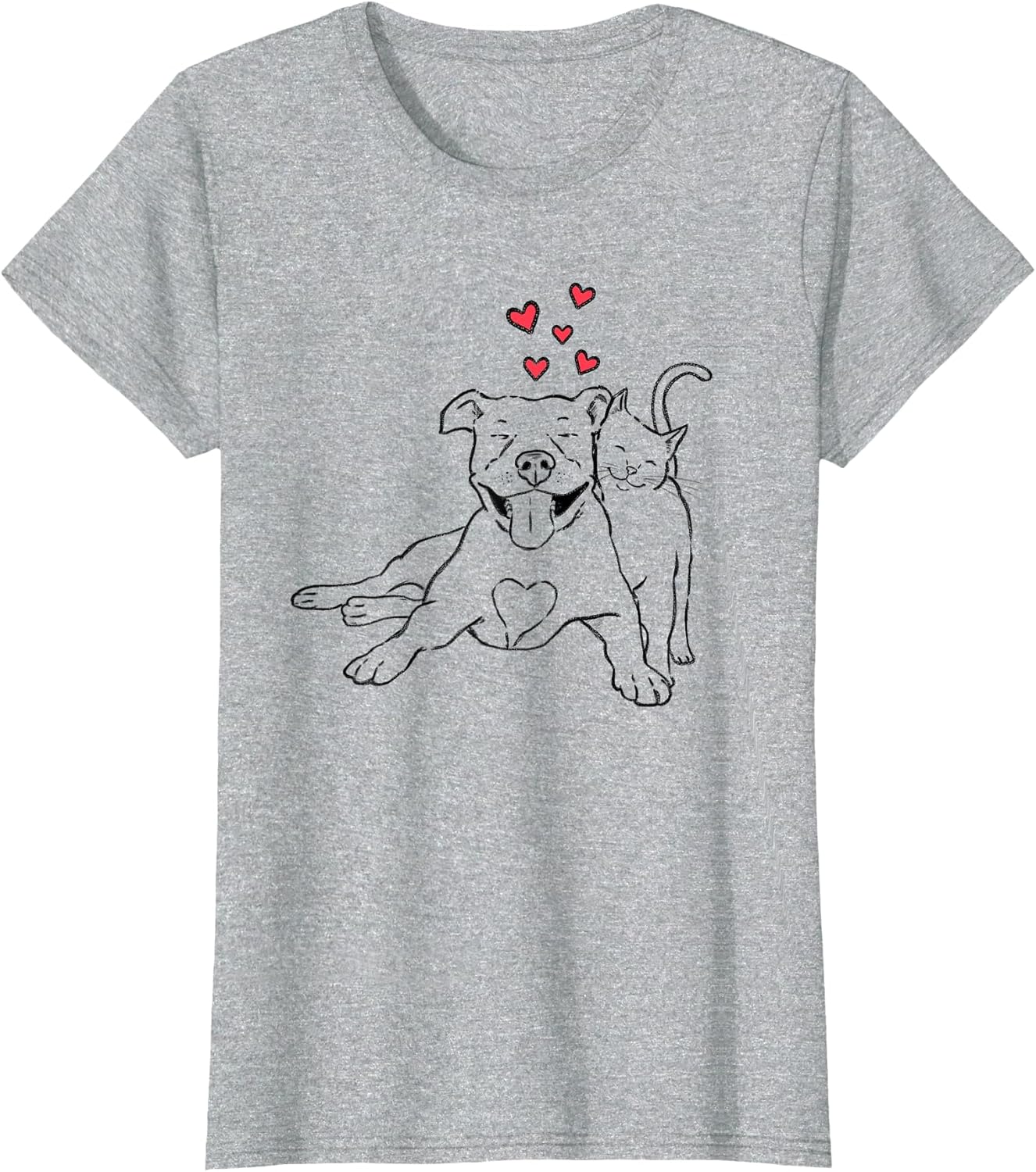 Pitties and Kitties, Dog and Cat Lover, Pitbull Mom, Cat Mom T-Shirt
