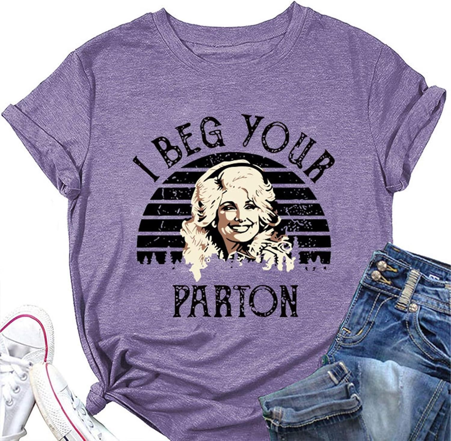 Country Music Legend Women T-Shirts I Beg Your Shirt Pretty Lady Vintage Graphic Tee Country Band Fans Casual Top