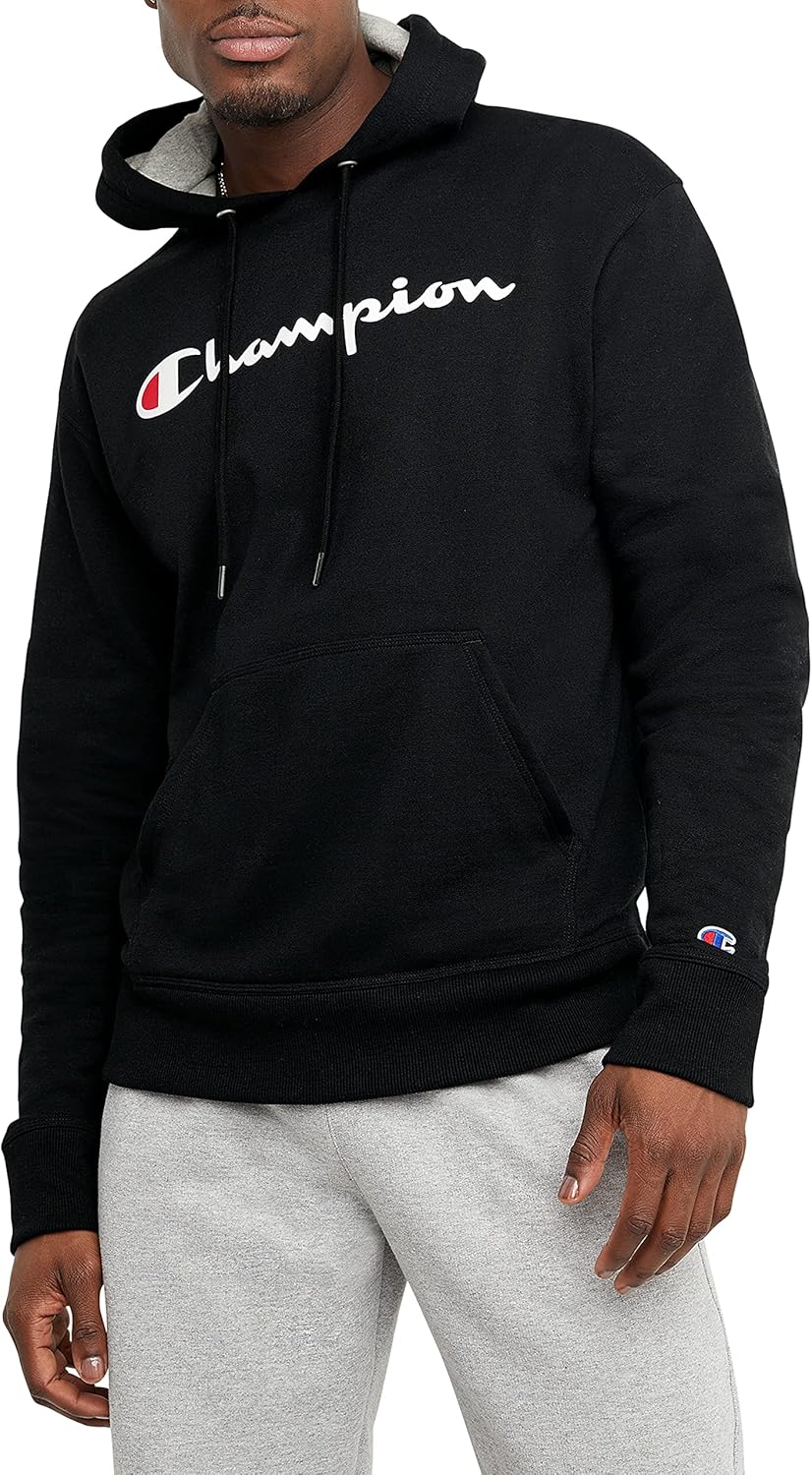 Men's Pullover Fleece Hoodie, Standard Fit, Midweight, Script Logo, Available in Regular and Big & Tall