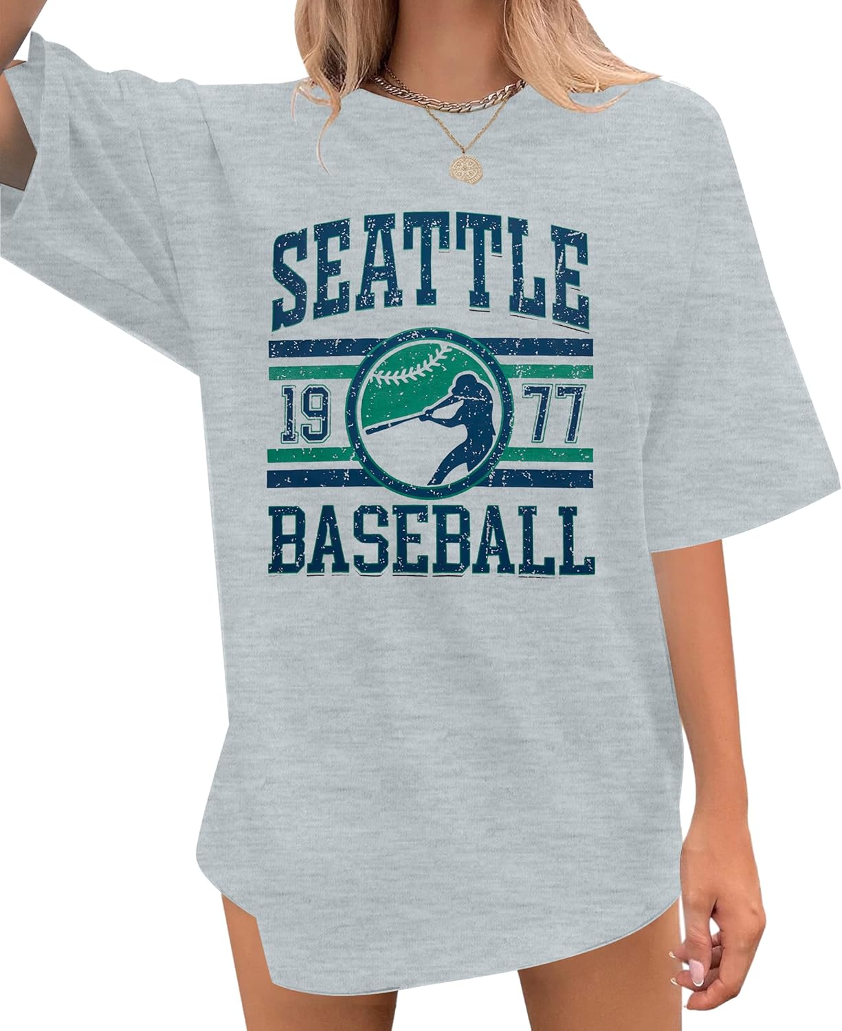 Baseball Shirt Women Oversized Game Day Fan T-Shirt Baseball Season Short Sleeve Tops