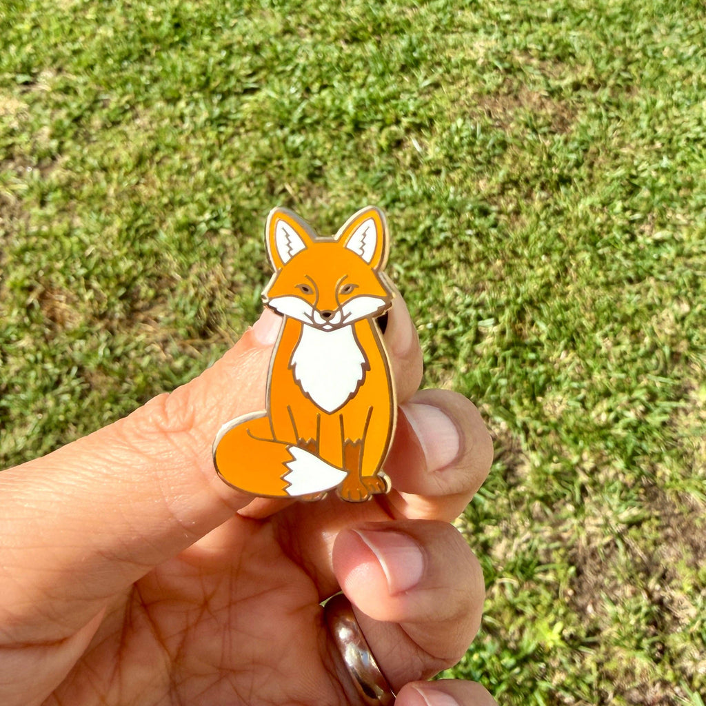 Cute Fox Enamel Pin Woodland Animal Pin, Fox Lover Gift, Nature Inspired Lapel Pin For Jacket, Backpack or Hat