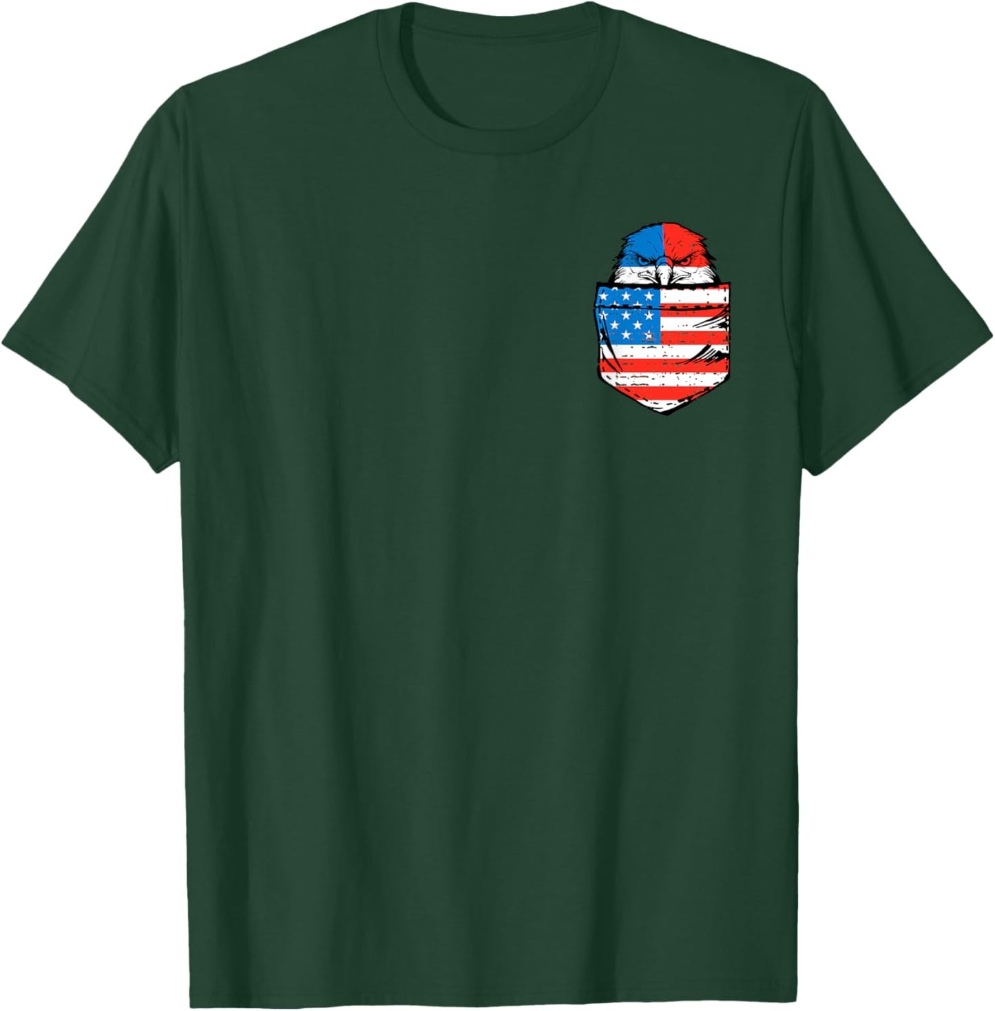 Eagle USA Flag Pocket American Funny 4th Of July Fourth