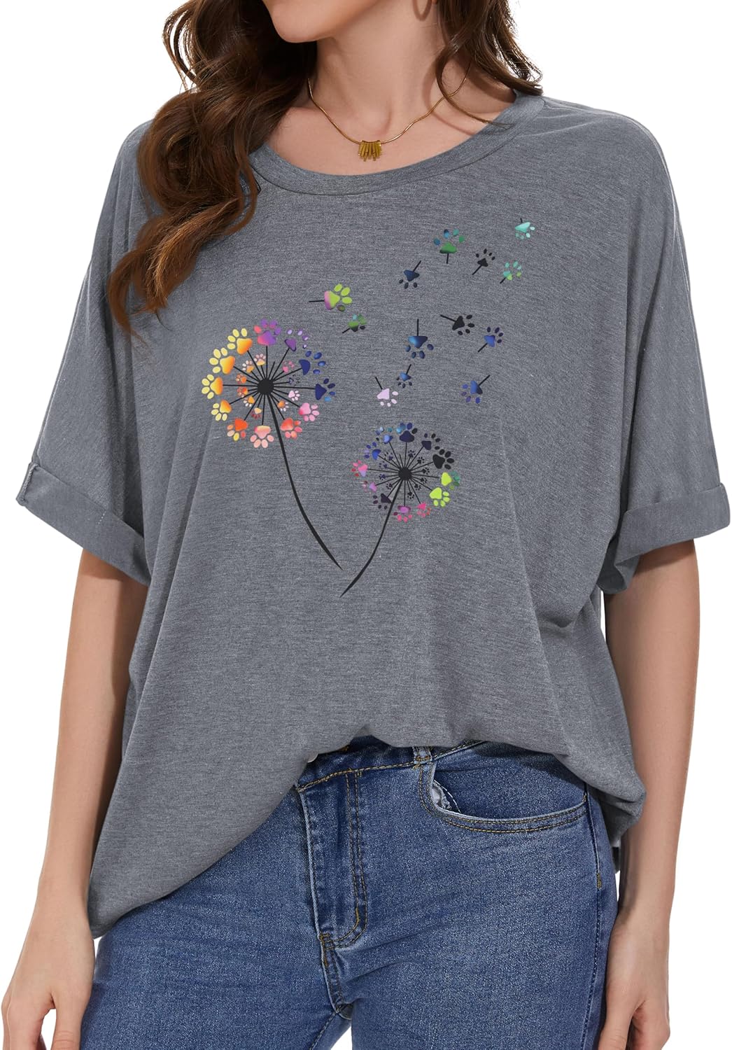 Oversized Tshirts for Women Summer Short Sleeve Casual Basic Tee Tops Loose Fit Shirts
