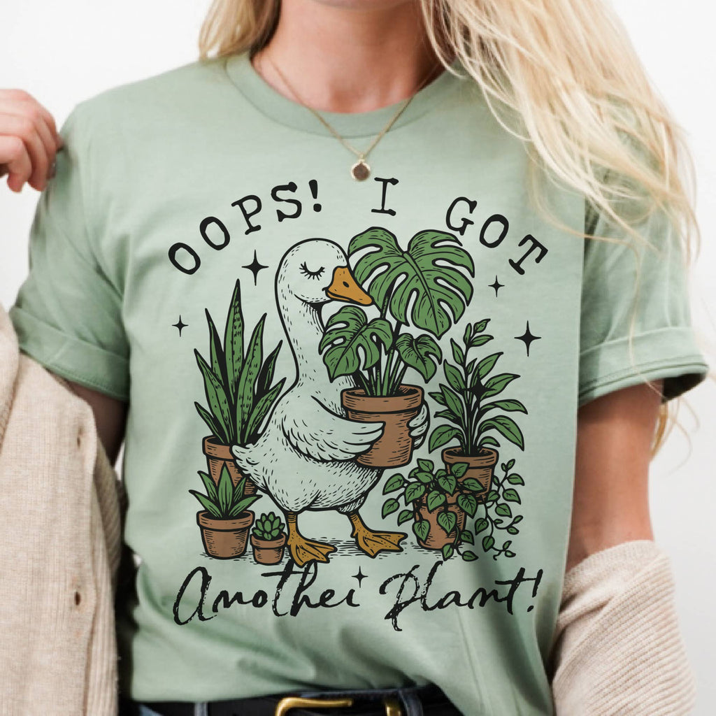 Plant Lover Duck Oops I Got A Plant Florist Graphic Tee Top