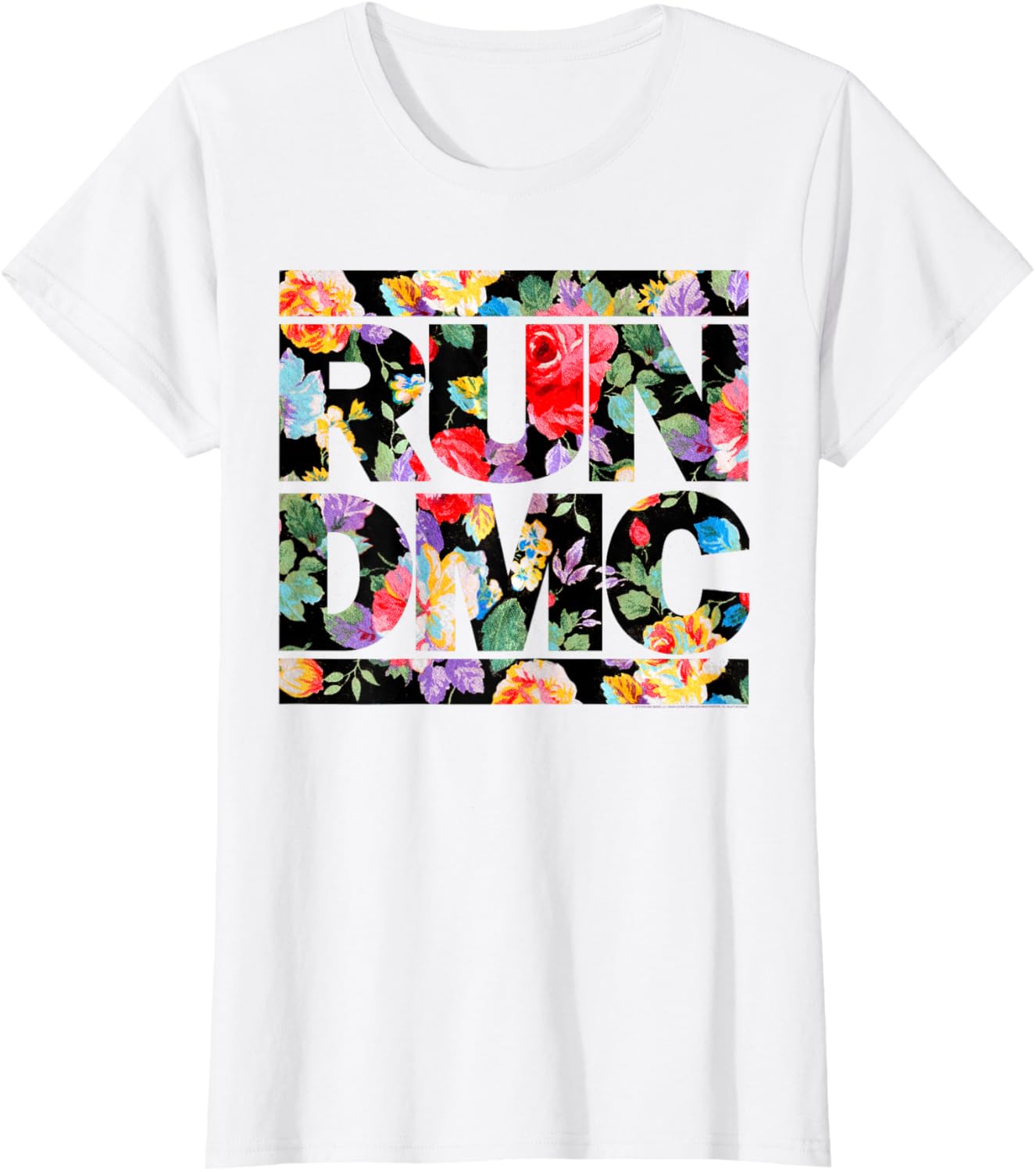 Run DMC Official Floral Logo T-Shirt Small