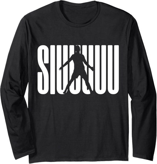 Funny Soccer Football Boys Men Women Soccer Player Siuuu Long Sleeve