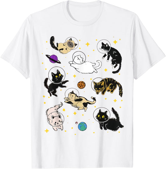 Funny Catsa Cat Astronauts Kitten Space Women Girls Kids Men