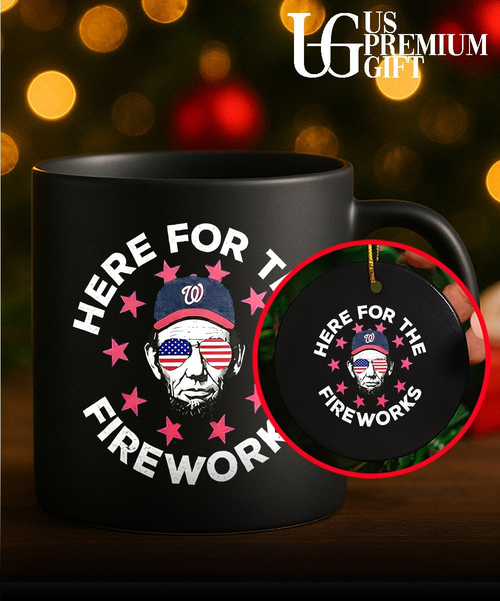 Abraham Lincoln Washington Nationals here for the Fireworks 2026 Nationals 4th Of July Patriotic shirt