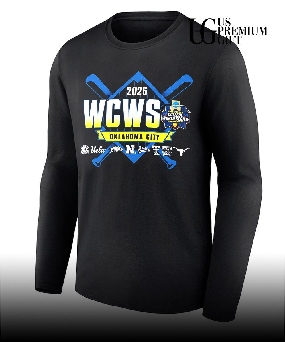 Alabama UCLA Arkansas Northwestern Nc State Tennessee Texas 2026 WCWS Oklahoma City shirt