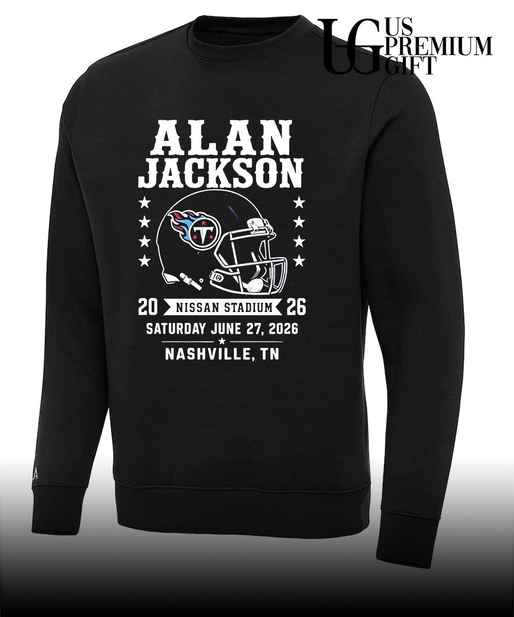 Alan Jackson Nissan Stadium Nashville 2026 Concert Tennessee Titans helmet shirt