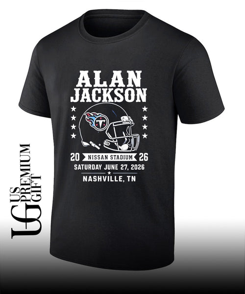 Alan Jackson Nissan Stadium Nashville 2026 Concert Tennessee Titans helmet shirt