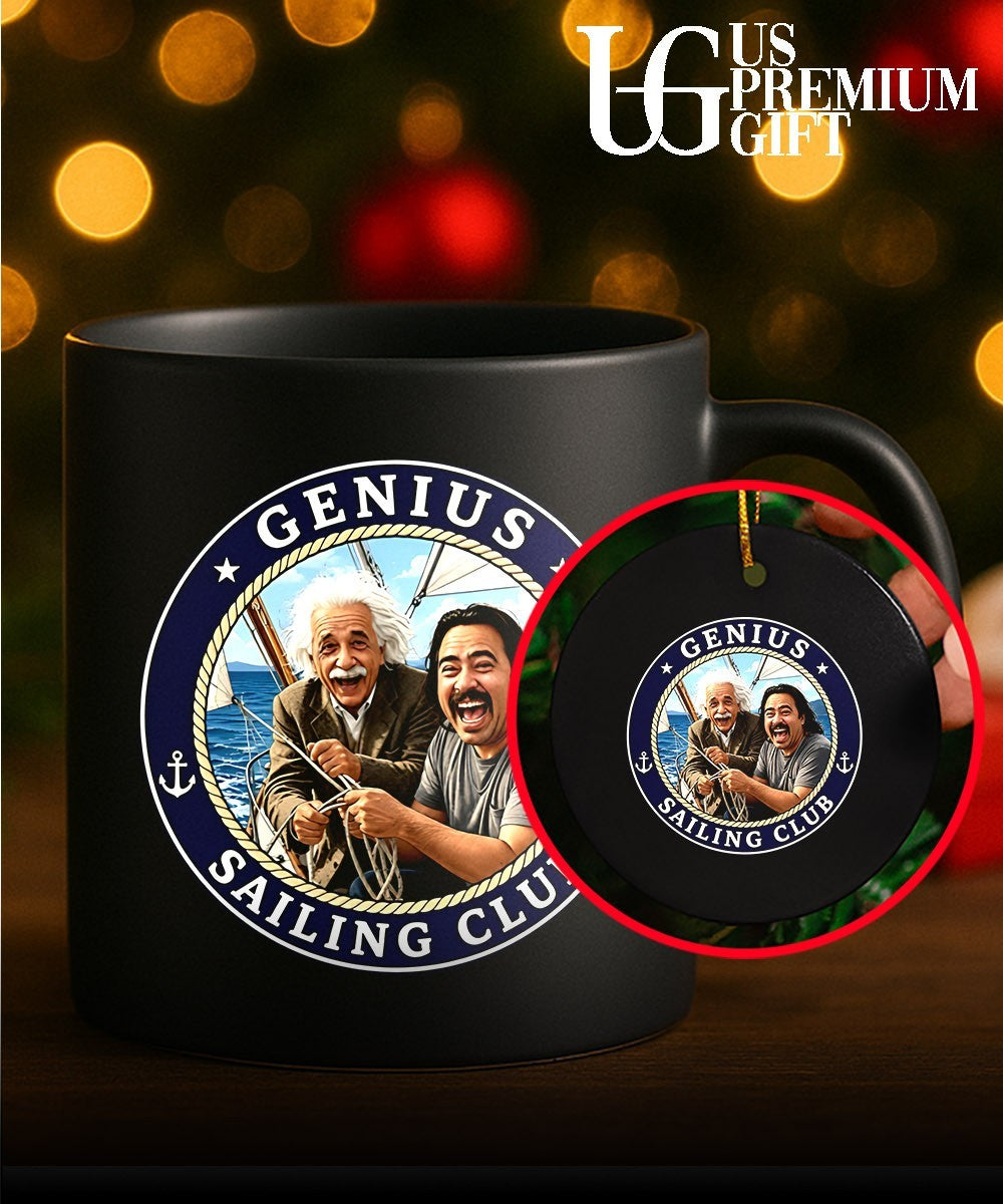 Albert Einstein and friend Genius Sailing Club shirt