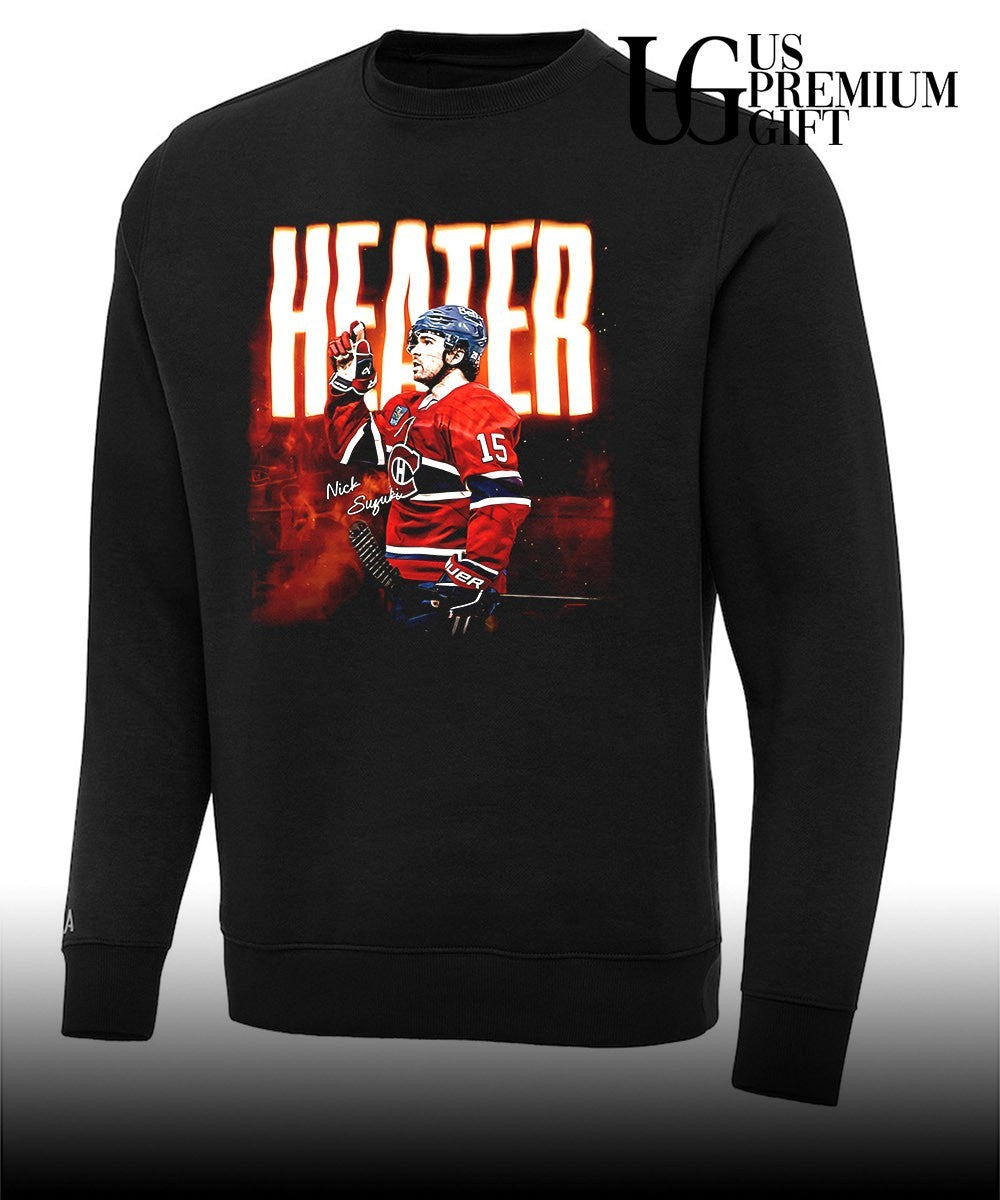 Alex Newhook Heater Nick Suzuki Montreal Canadiens hockey 2026 shirt