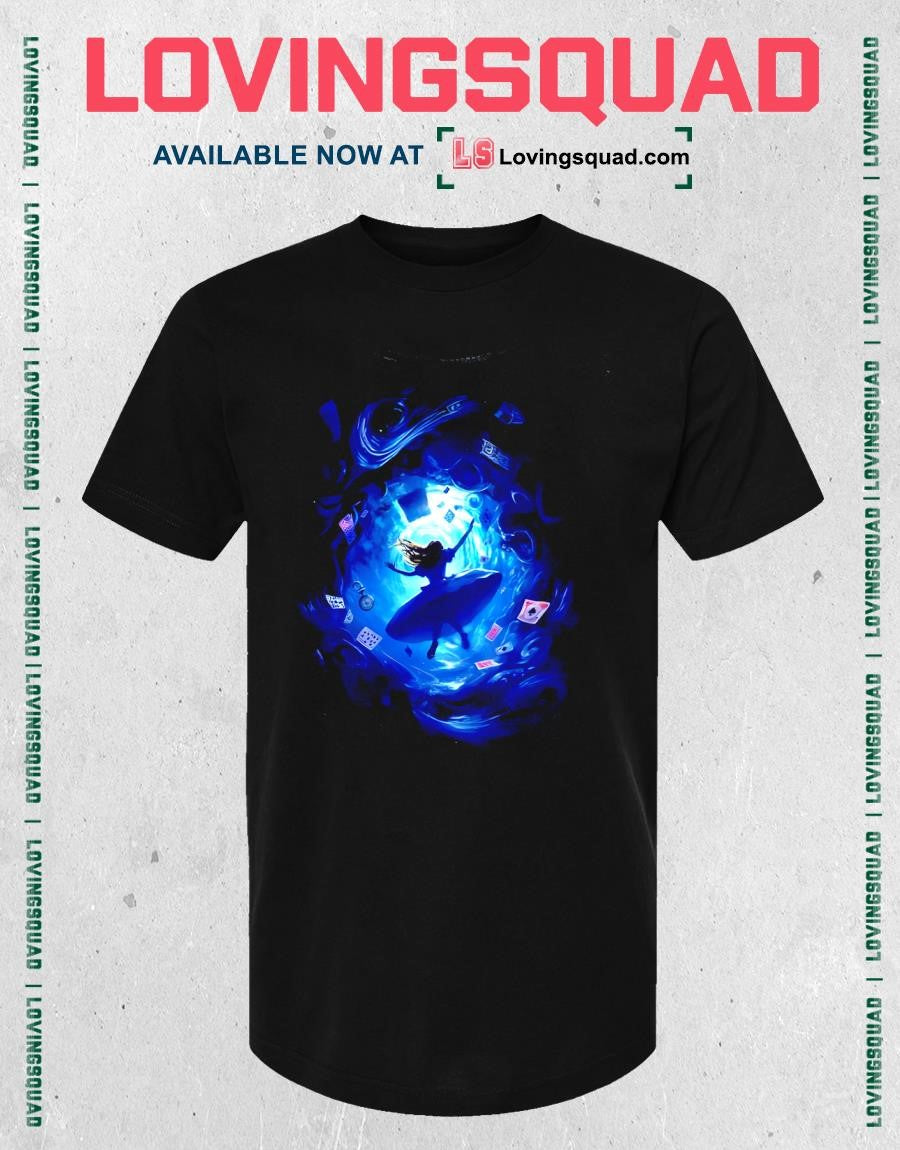 Alice in Wonderland Falling Down Rabbit Hole Surreal Shirt