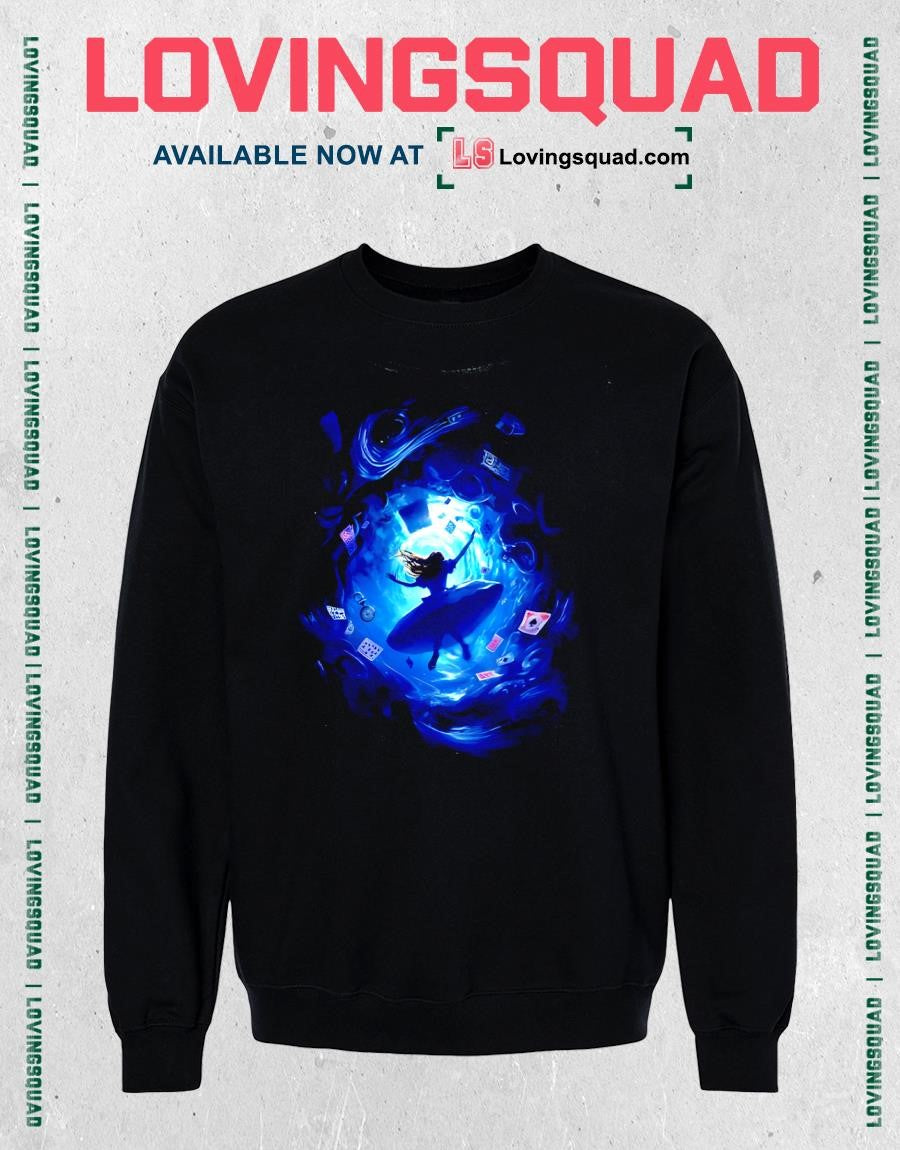 Alice in Wonderland Falling Down Rabbit Hole Surreal Shirt