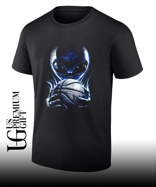 Alien Victor Wembanyama being holding spalding Basketball San Antonio Spurs shirt
