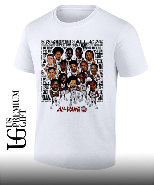 All Dawg Detroit Pistons basketball Playoffs 2026 caricature shirt