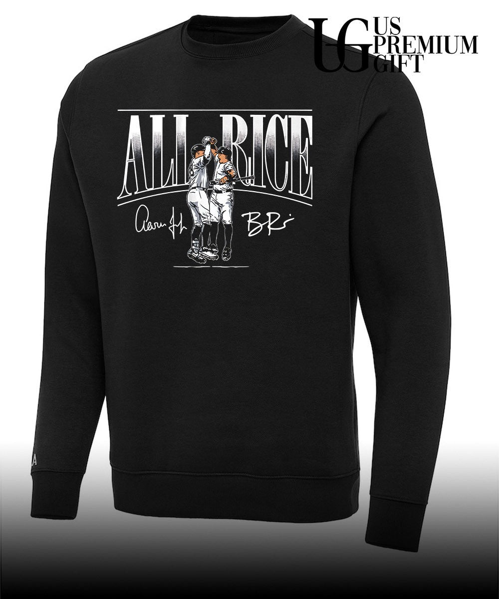 All Rice Aaron Judge and Ben Rice New York Yankees baseball signature shirt