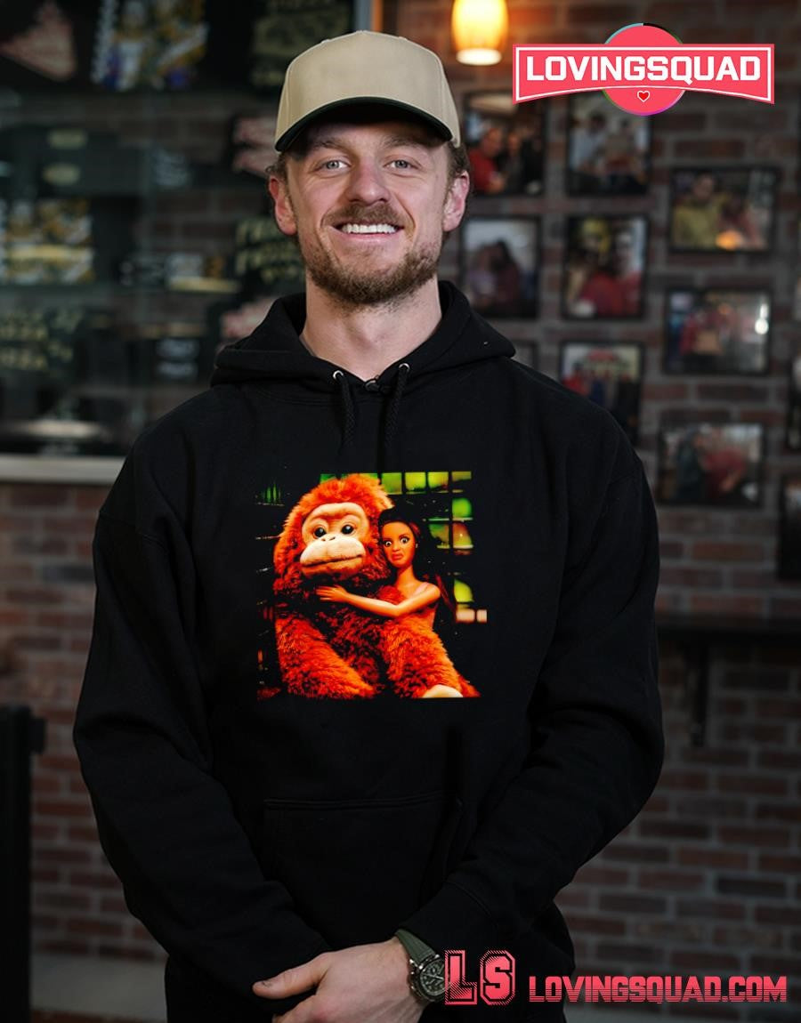 Ape Holding Doll Funny Internet Meme Shirt