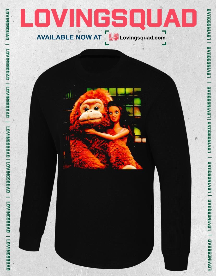 Ape Holding Doll Funny Internet Meme Shirt