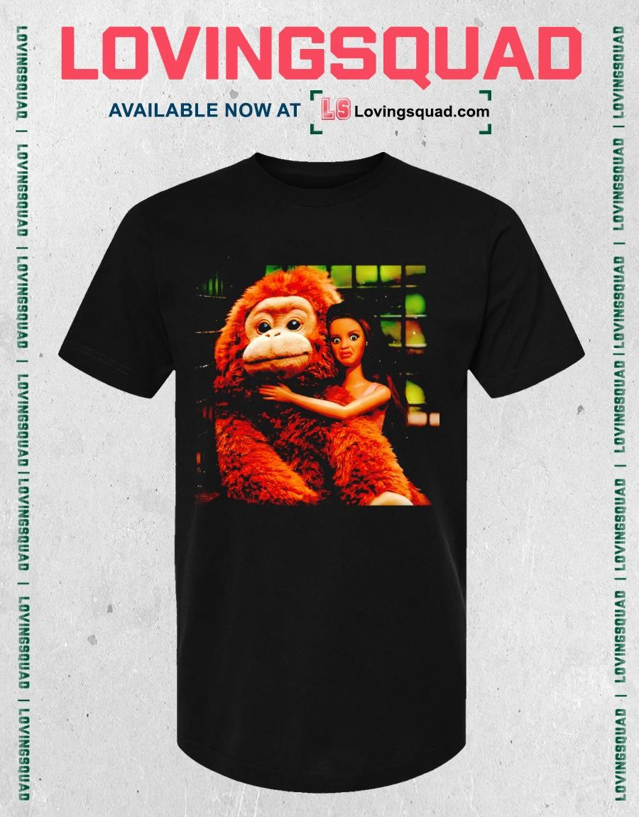 Ape Holding Doll Funny Internet Meme Shirt