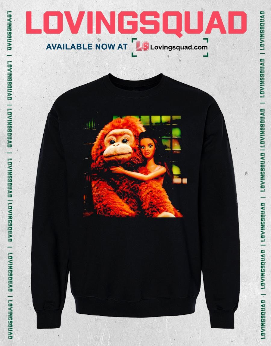 Ape Holding Doll Funny Internet Meme Shirt