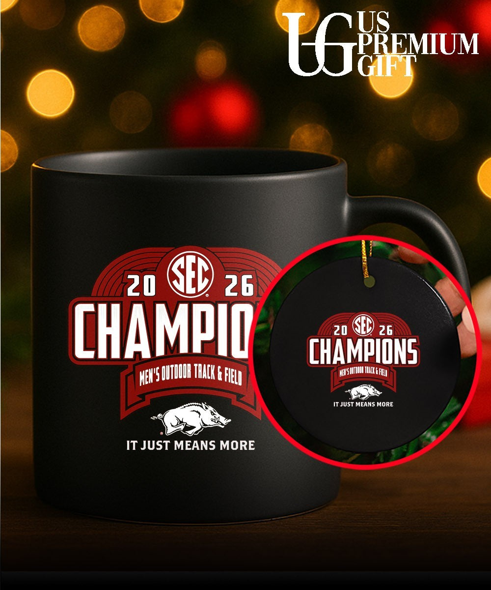 Arkansas Razorbacks 2026 SEC Men’s Outdoor Track & Field Champions logo shirt
