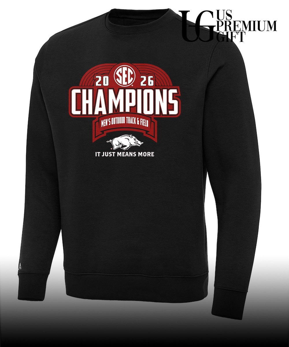 Arkansas Razorbacks 2026 SEC Men’s Outdoor Track & Field Champions logo shirt