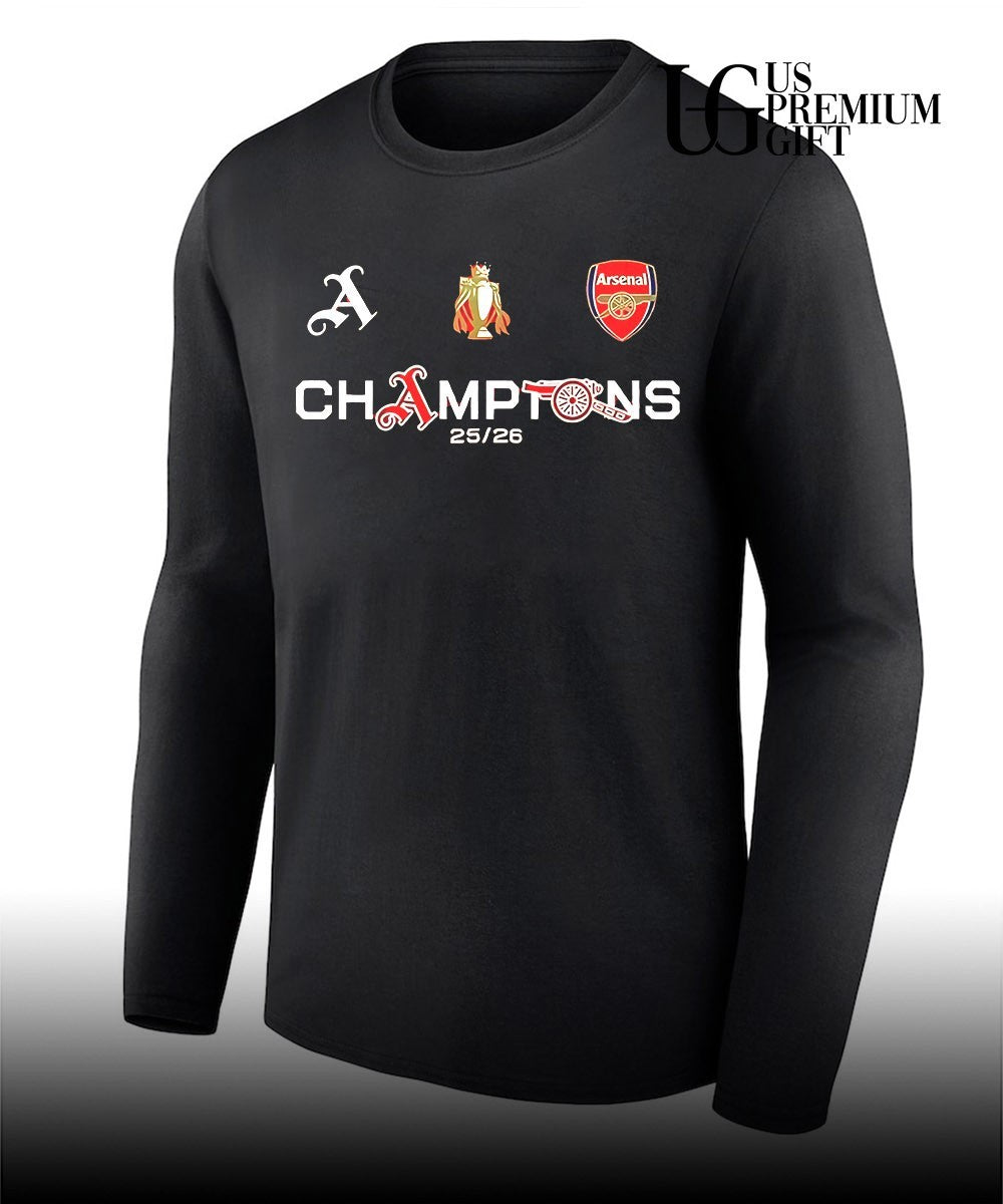 Arsenal FC Premier League Champions 2026 logo shirt