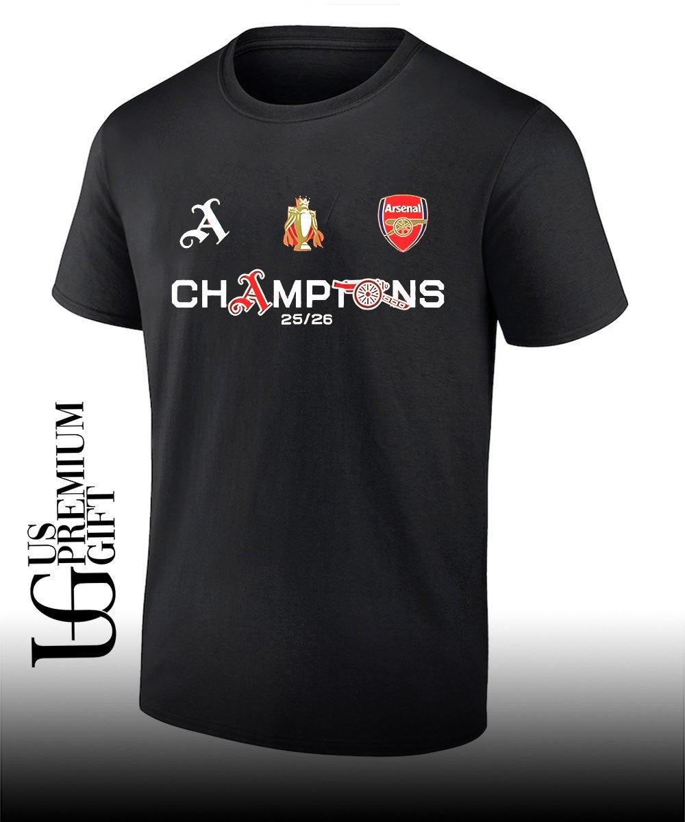 Arsenal FC Premier League Champions 2026 logo shirt