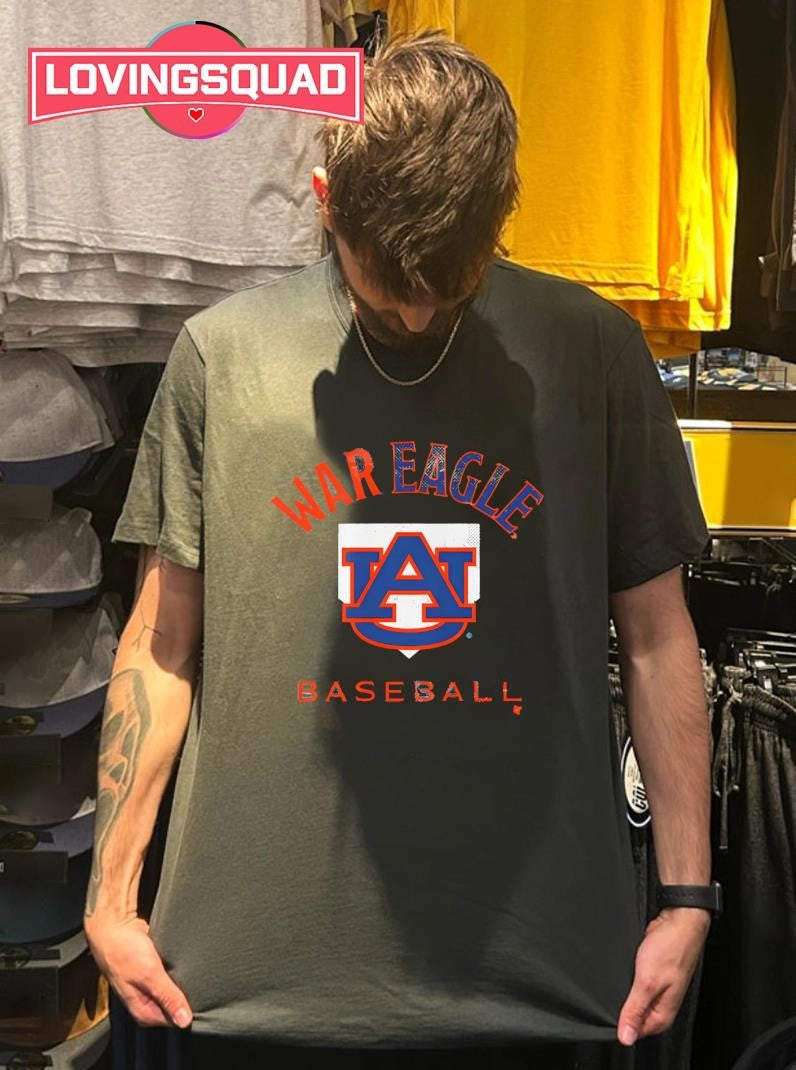 Auburn Tigers War Eagle Baseball Home Plate Shirt