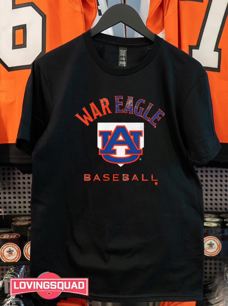 Auburn Tigers War Eagle Baseball Home Plate Shirt