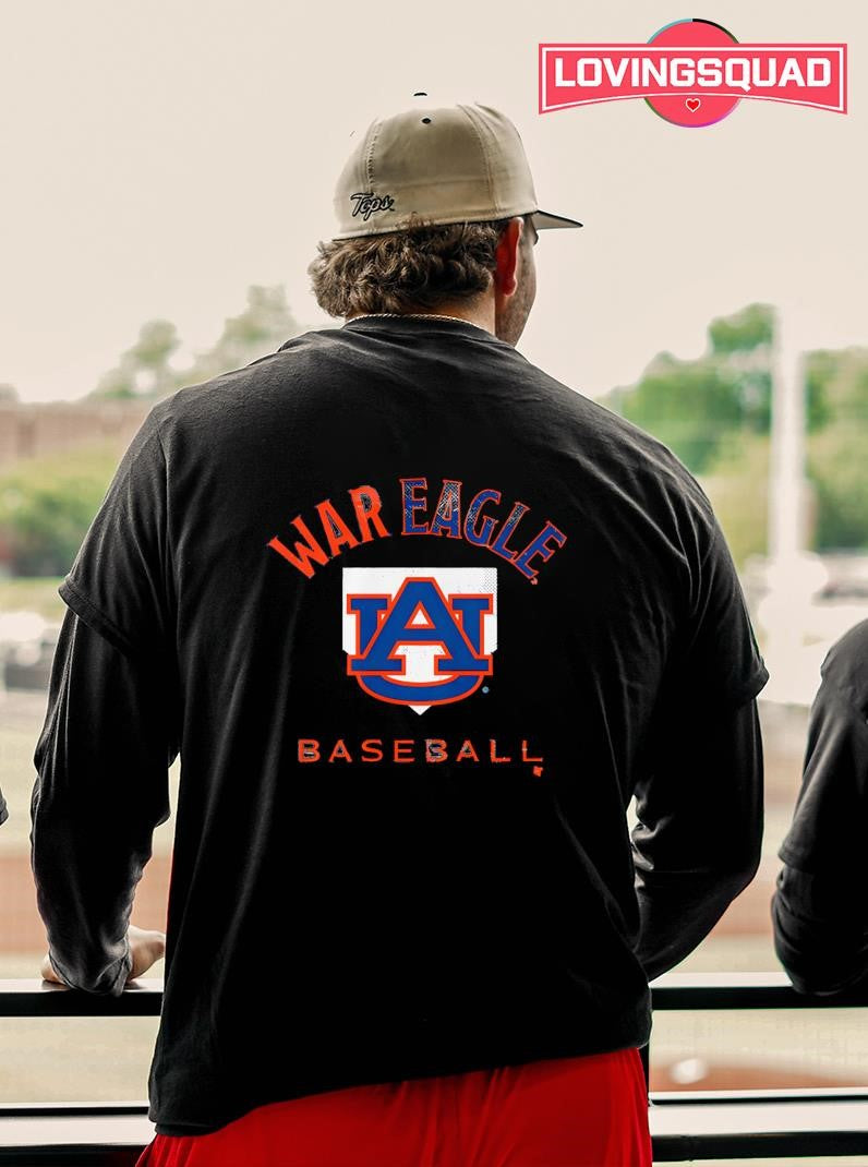 Auburn Tigers War Eagle Baseball Home Plate Shirt