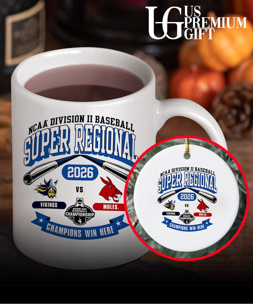 Augustana Vikings and UCM Mules Division II Baseball Super Regional 2026 Champions Win Here shirt