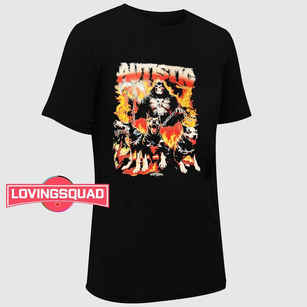 Autistic grim reaper and dogs shirt