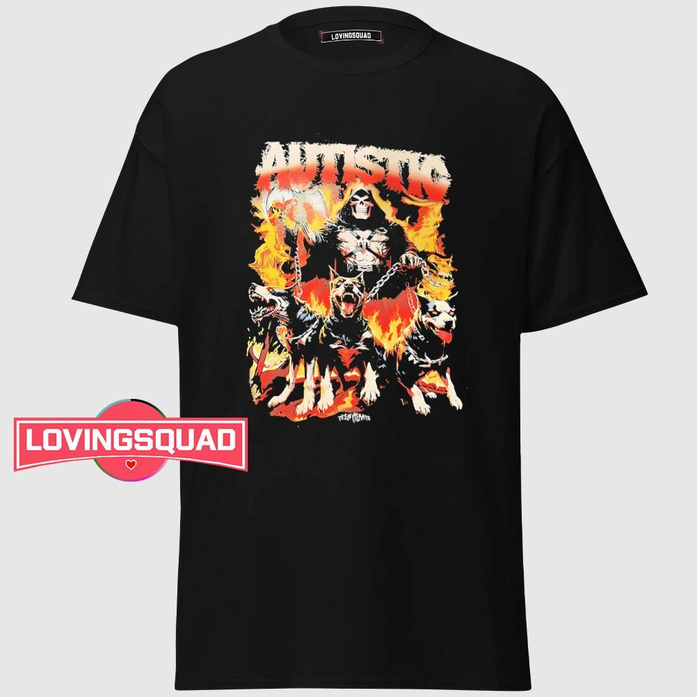 Autistic grim reaper and dogs shirt