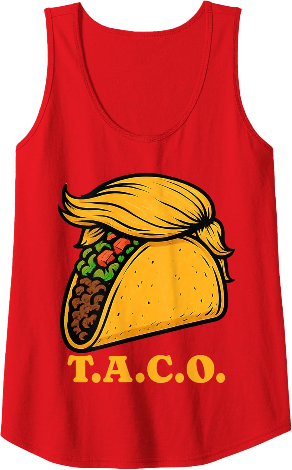 Trumpf Always Chickens Out TACO T.A.C.O. Meme W S J Funny Tank Top