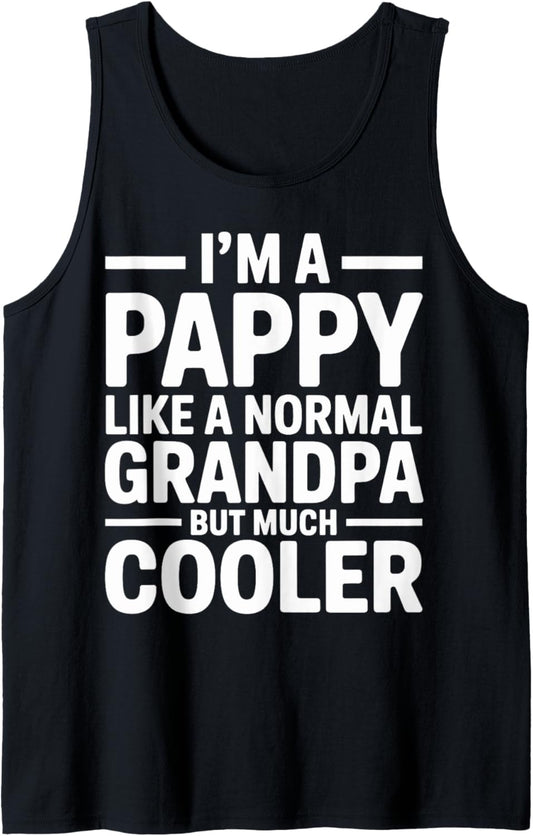 Mens Pappy Like a Grandpa Only Cooler Southern Grandfather Tank Top