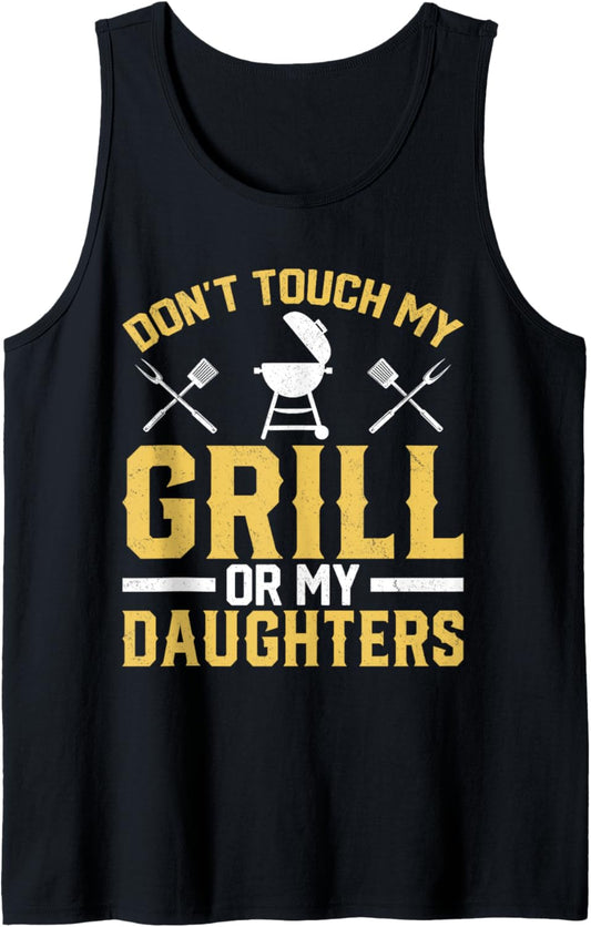 Daughter Father Barbecue BBQ Grilling Party For Fathers Day Tank Top