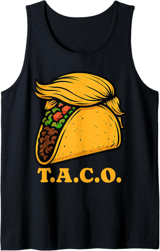 Trumpf Always Chickens Out TACO T.A.C.O. Meme W S J Funny Tank Top