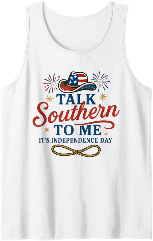 Funny Southern Charm Design for July 4th USA Women Tank Top