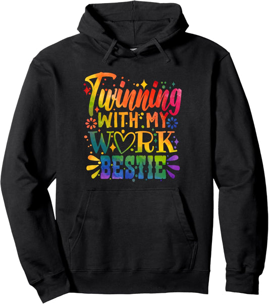 Twinning with My Bestie Spirit Week Twin Day BFF Matching Pullover Hoodie