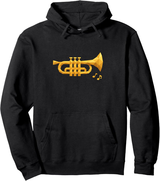Low Poly Trumpet Pullover Hoodie