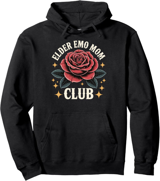 Elder Emo Mom Club Emo Lifestyle Emo Music Goth Subculture Pullover Hoodie