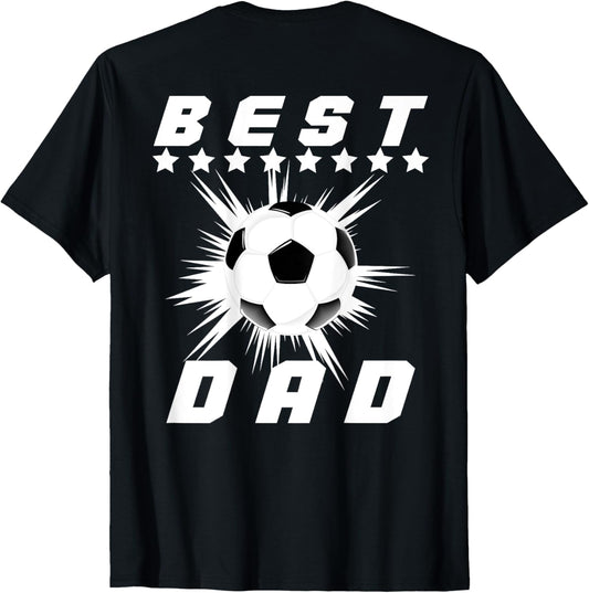 Fathers day Dad Football Shirt Outfit Saying best Soccer Dad