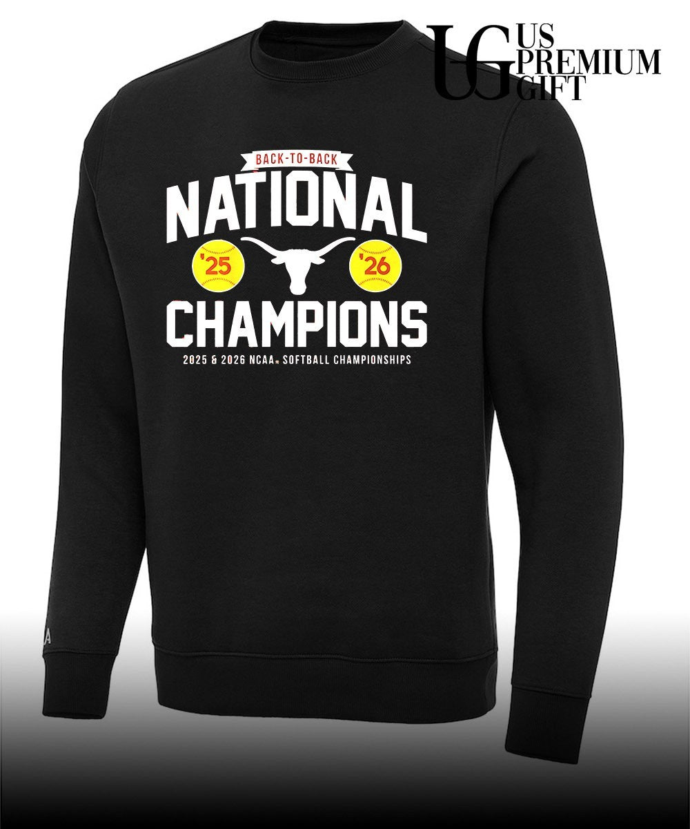 Back-to-Back National Champions Texas Longhorns NCAA Softball Championships 2026 shirt