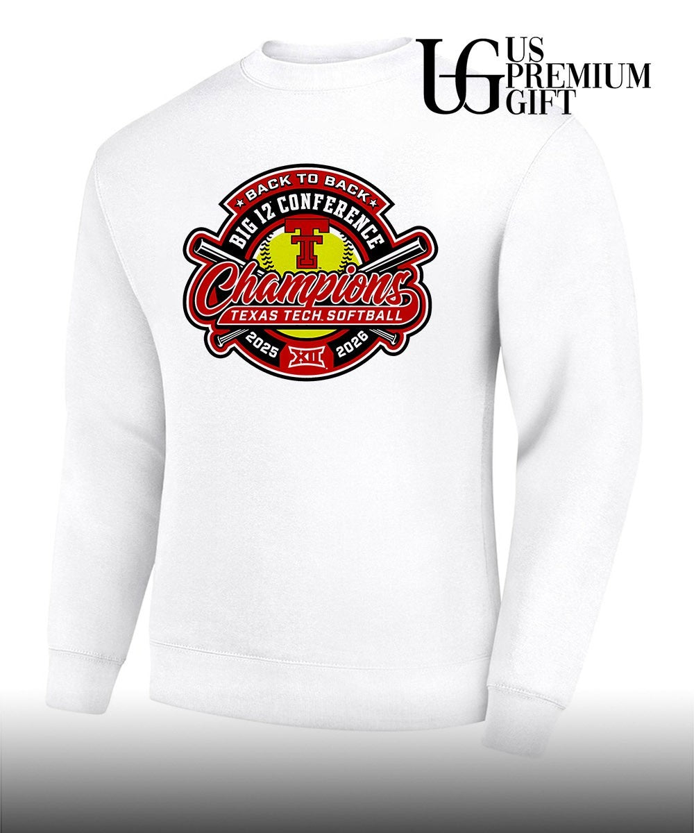 Back to back Texas Tech Red Raiders Softball Big 12 Conference Regular Season Champions logo shirt