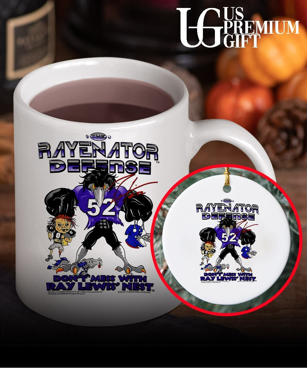 Baltimore Ravens Ray Lewis Rayenator Defense caricature signature shirt